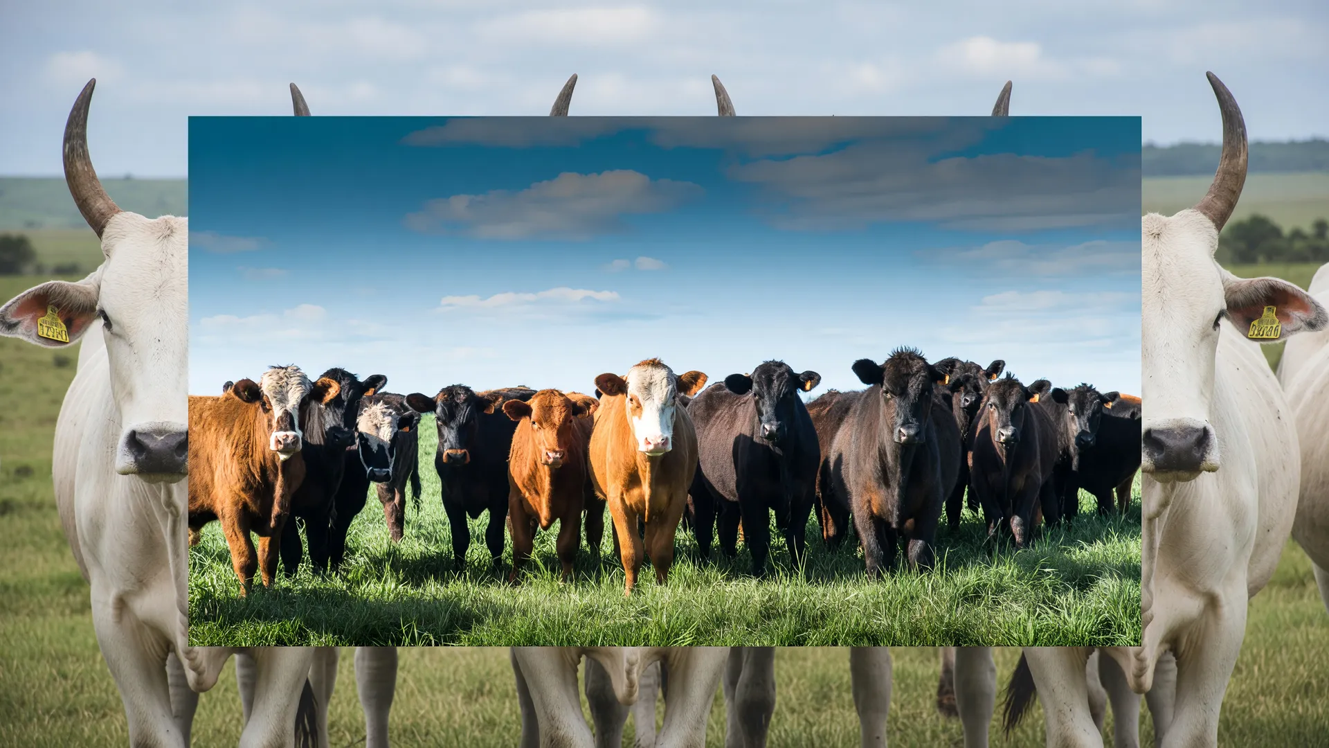 Rebanho bovino em pastagem verde representa o recorde histórico de abate de bovinos Brasil em 2025