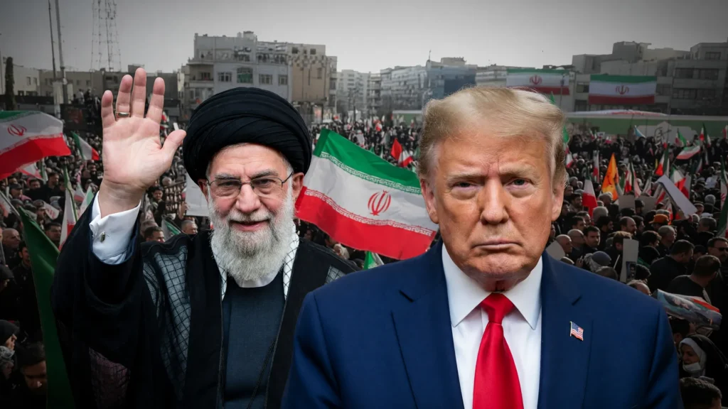 Líderes políticos e bandeiras iranianas para apostas em guerra em mercados de previsão