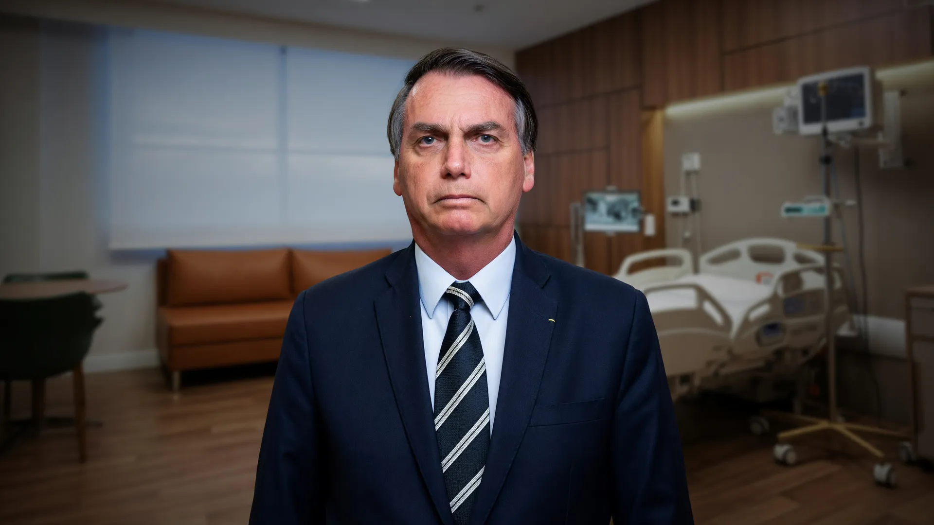 Retrato de Bolsonaro internado UTI com pneumonia no hospital DF Star, situação institucional crítica