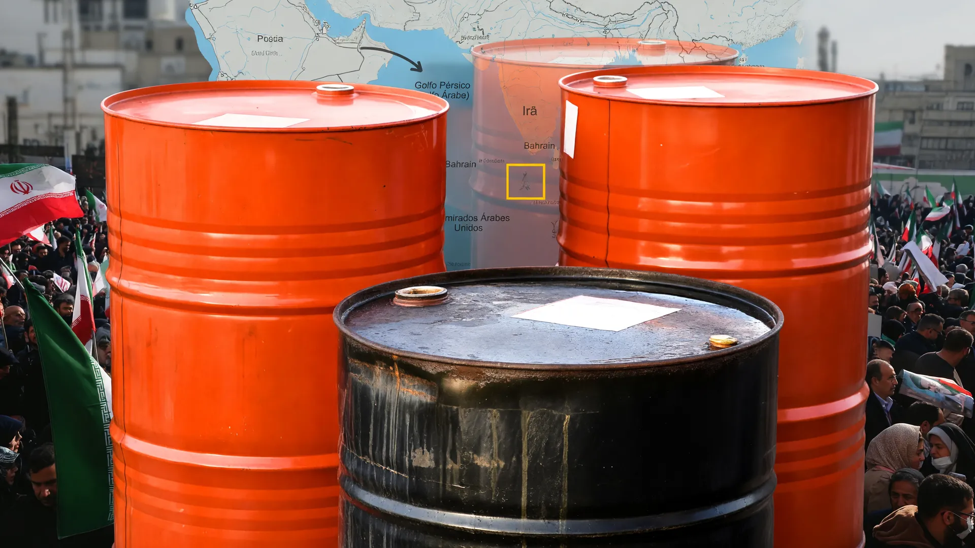 Barris de petróleo, Estreito de Ormuz e cenas do Irã ilustram como conflito no Irã alta do petróleo pressiona Brasil