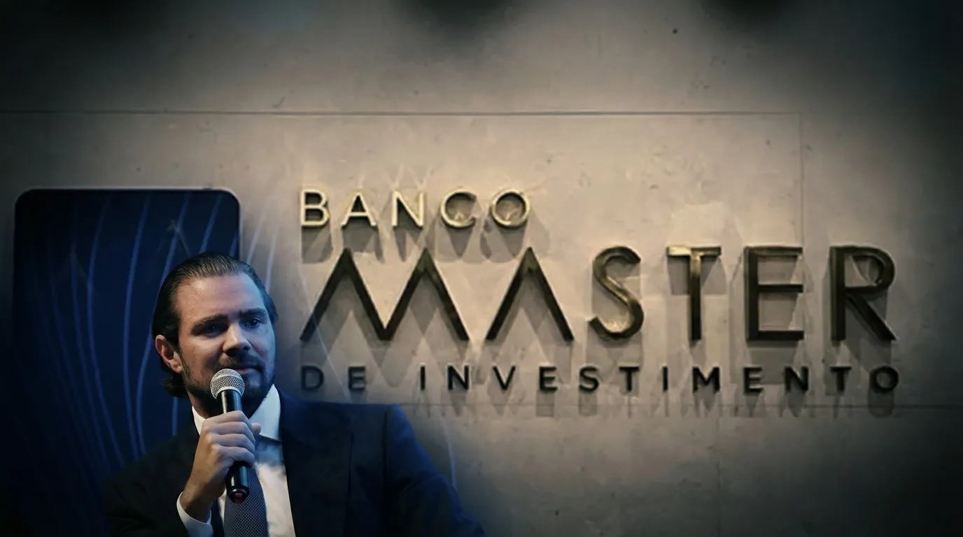 Collage do Banco Master e Daniel Vorcaro ilustrando liquidação extrajudicial Banco Master Múltiplo