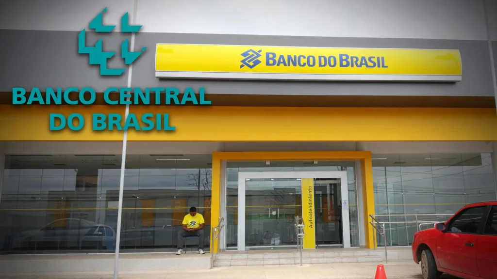 Fachada Banco do Brasil e logo Banco Central, supervisão sobre instabilidade do Pix Banco do Brasil fora do ar