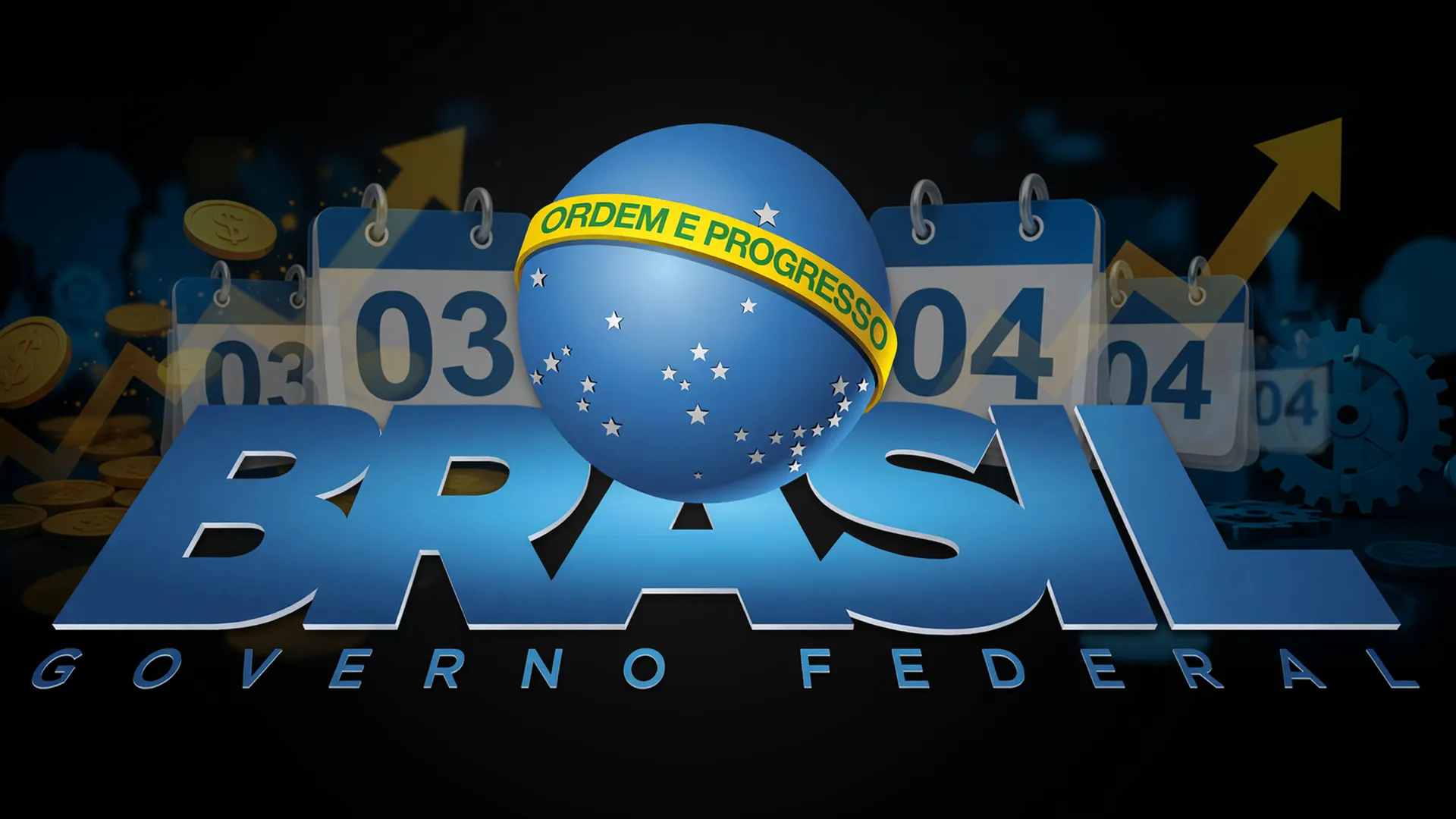 Logotipo Governo Federal com calendário e benefício do abono salarial PIS Pasep 2026