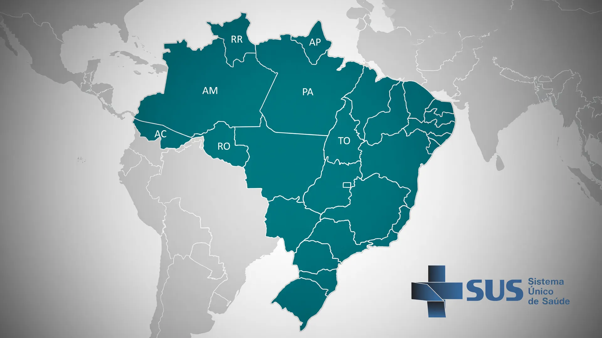 Mapa da região Norte revelando desigualdade regional no acesso à radioterapia pelo SUS