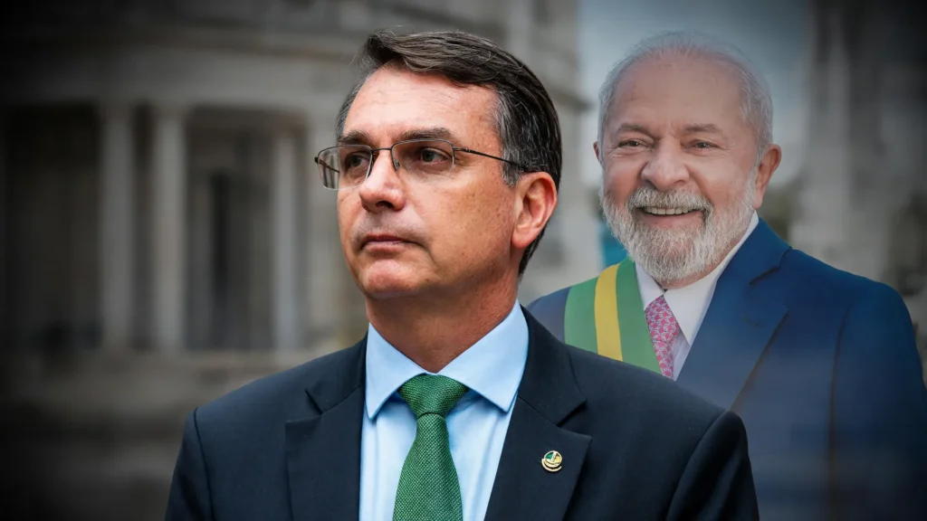Candidato Flávio Bolsonaro alvo de crítica de Alckmin sobre ditadura nas eleições 2026