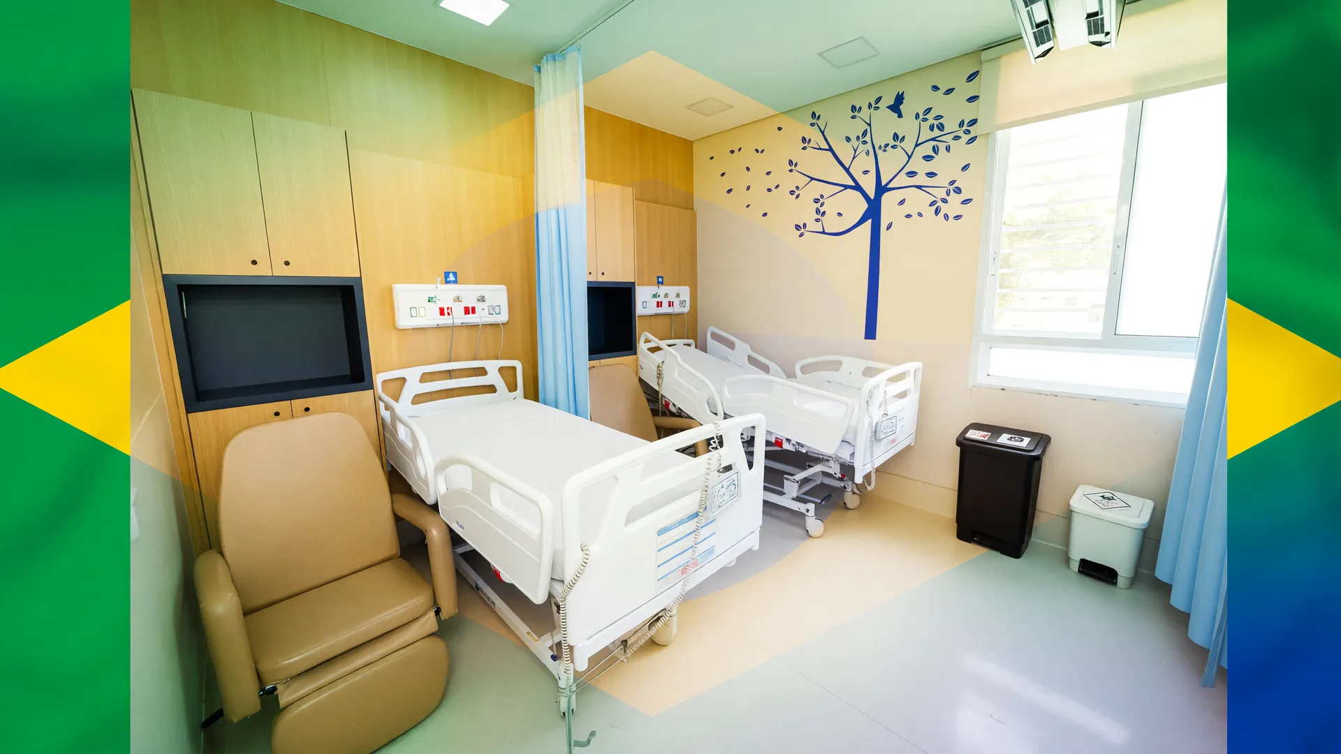 Enfermaria moderna com equipamentos médicos no Brasil, representando alerta sobre AVC em jovens sintomas prevenção