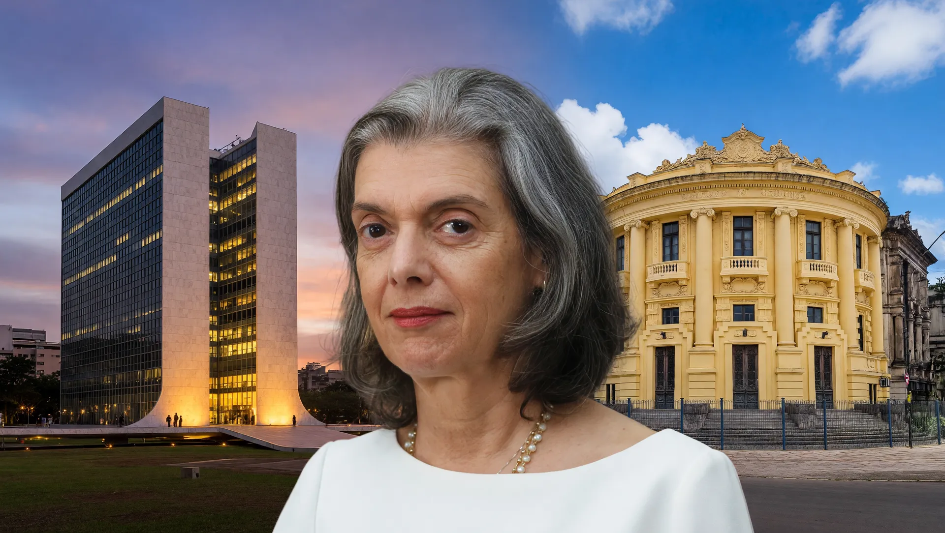 Cármen Lúcia com instituições STF e UFRGS, representando brigadas eleitorais para candidatas mulheres em 2026