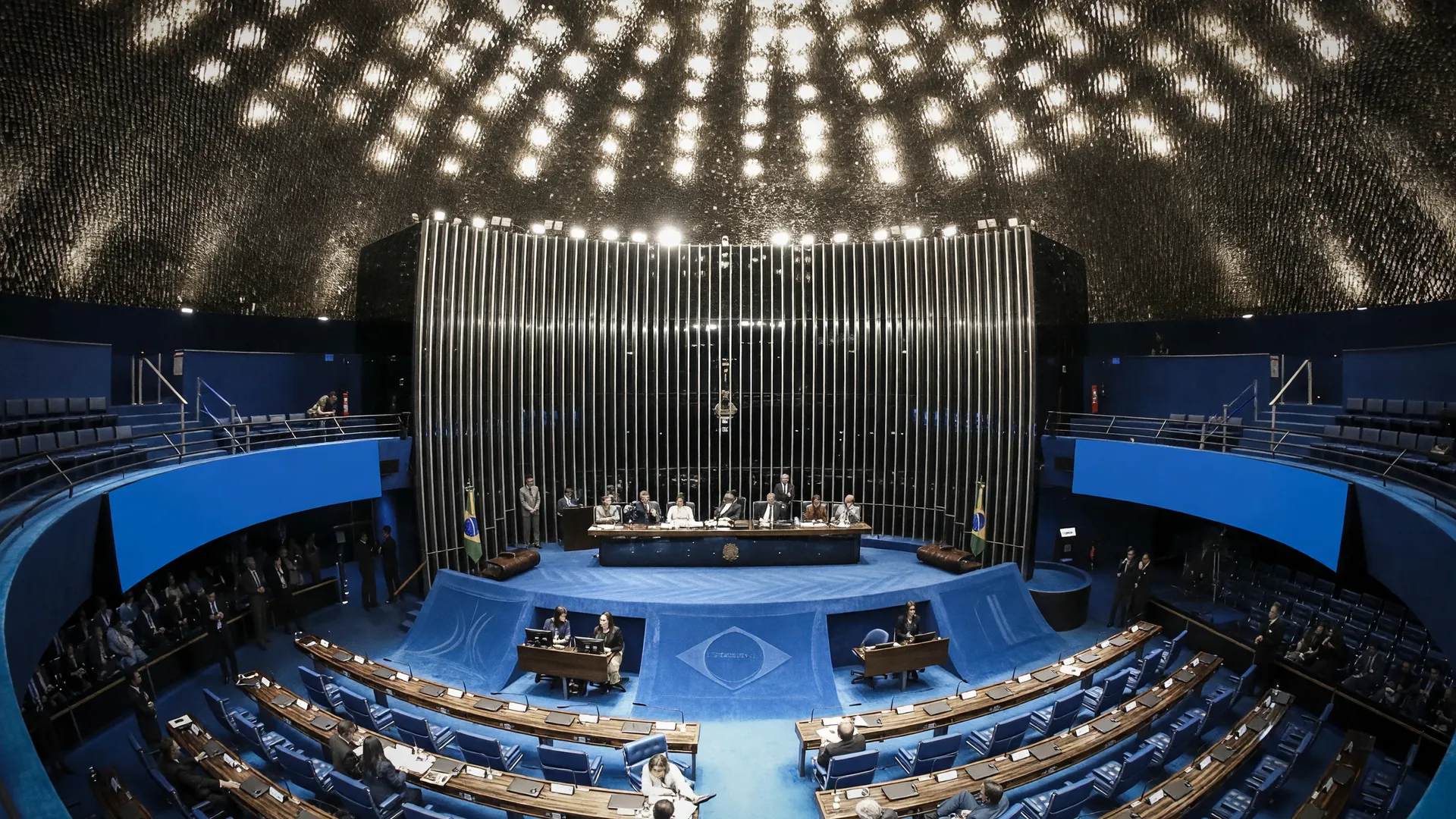 Plenário do Senado Federal durante aprovação do cadastro nacional de condenados por violência contra mulher