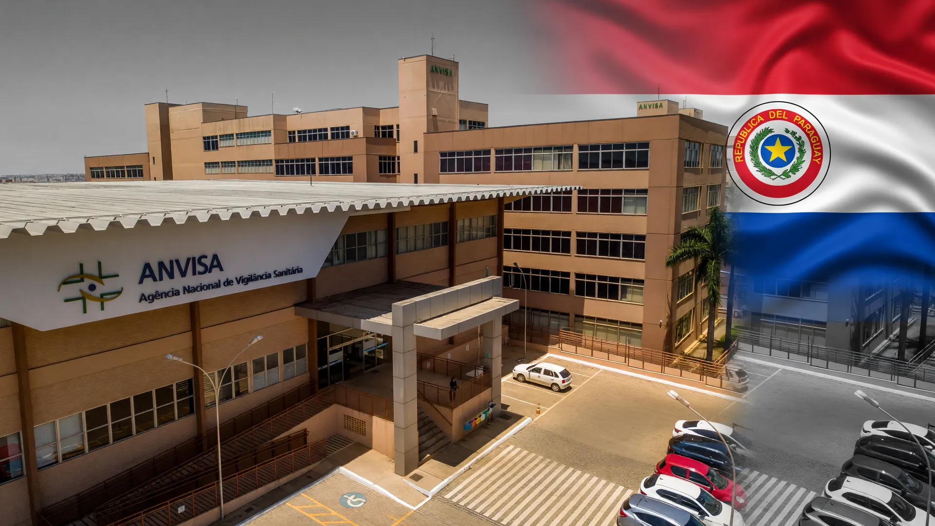 Ação regulatória da Anvisa contra canetas emagrecedoras ilegais do Paraguai, com bandeira paraguaia