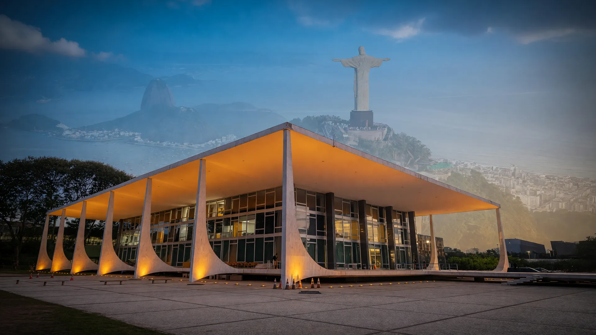 STF ao crepúsculo simboliza a cassação de mandato Bacellar STF com Rio de Janeiro ao fundo