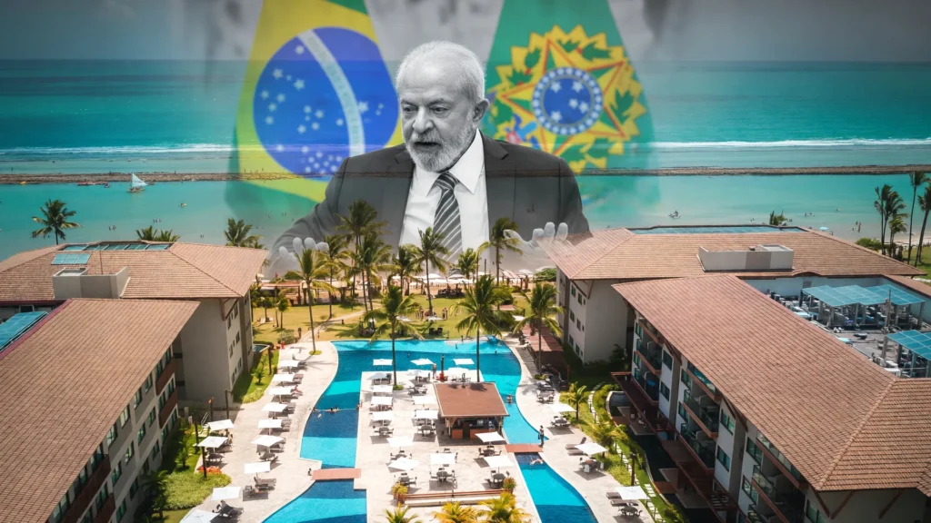 Resort moderno representando a implementação obrigatória do check-in digital em hotéis brasileiros