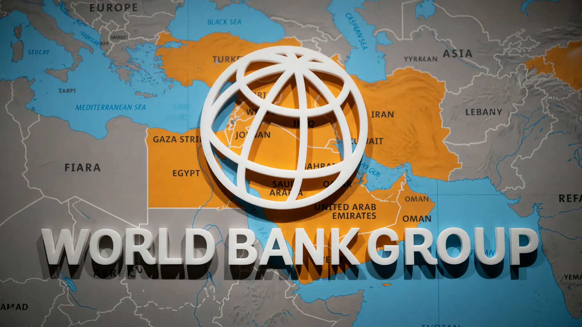 Banco Mundial adverte: déficit de empregos em países em desenvolvimento. Mapa do Oriente Médio mostra contexto geopolítico.