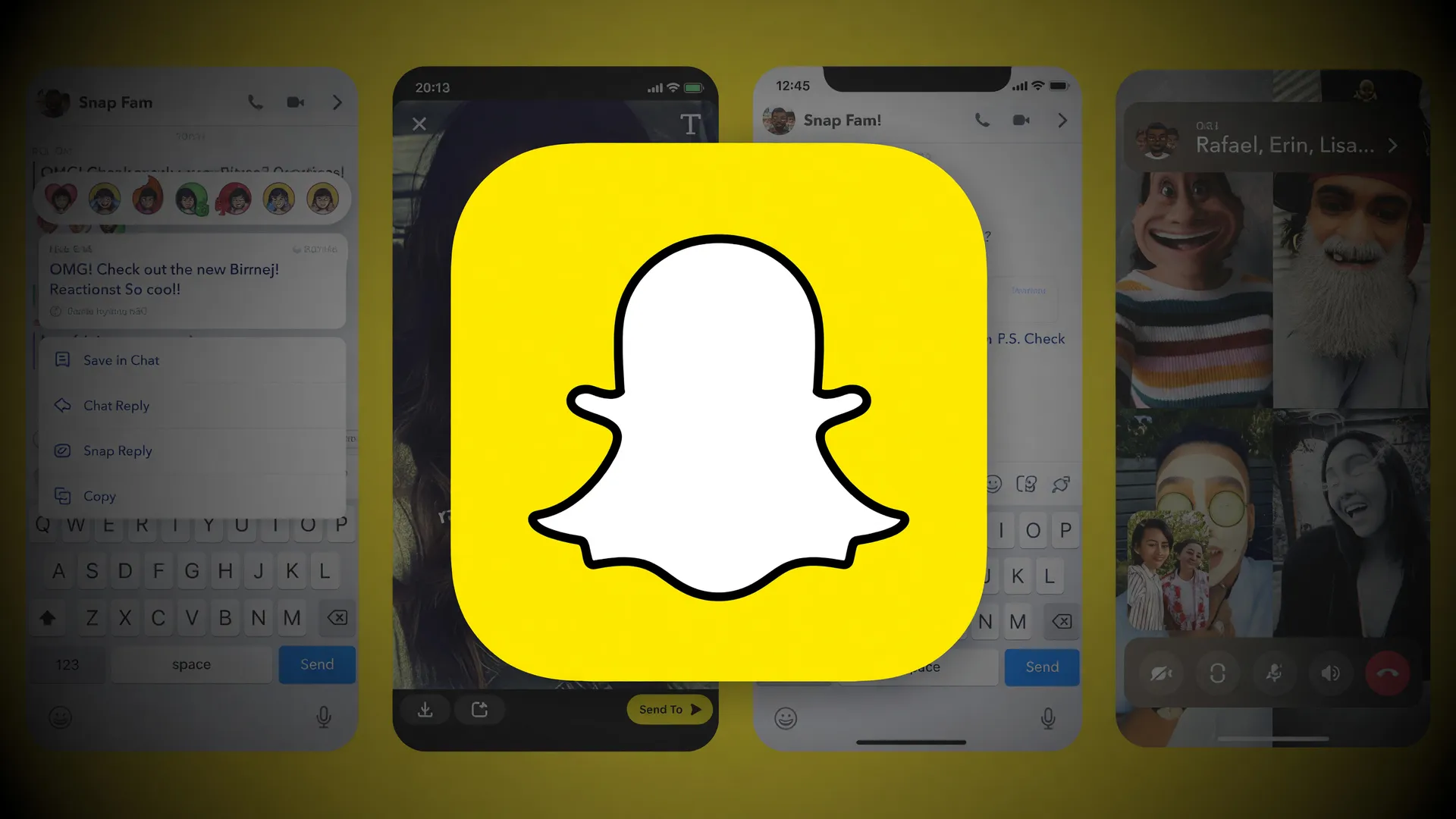 Composição editorial do Snapchat abordando demissões Snap e uso de inteligência artificial