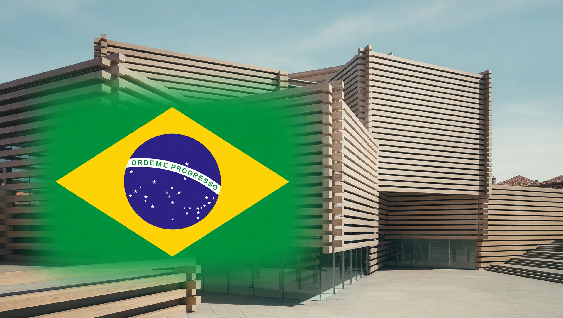 Alerta OMM: prédio da organização com bandeira brasileira sobre El Niño forte previsão 2026