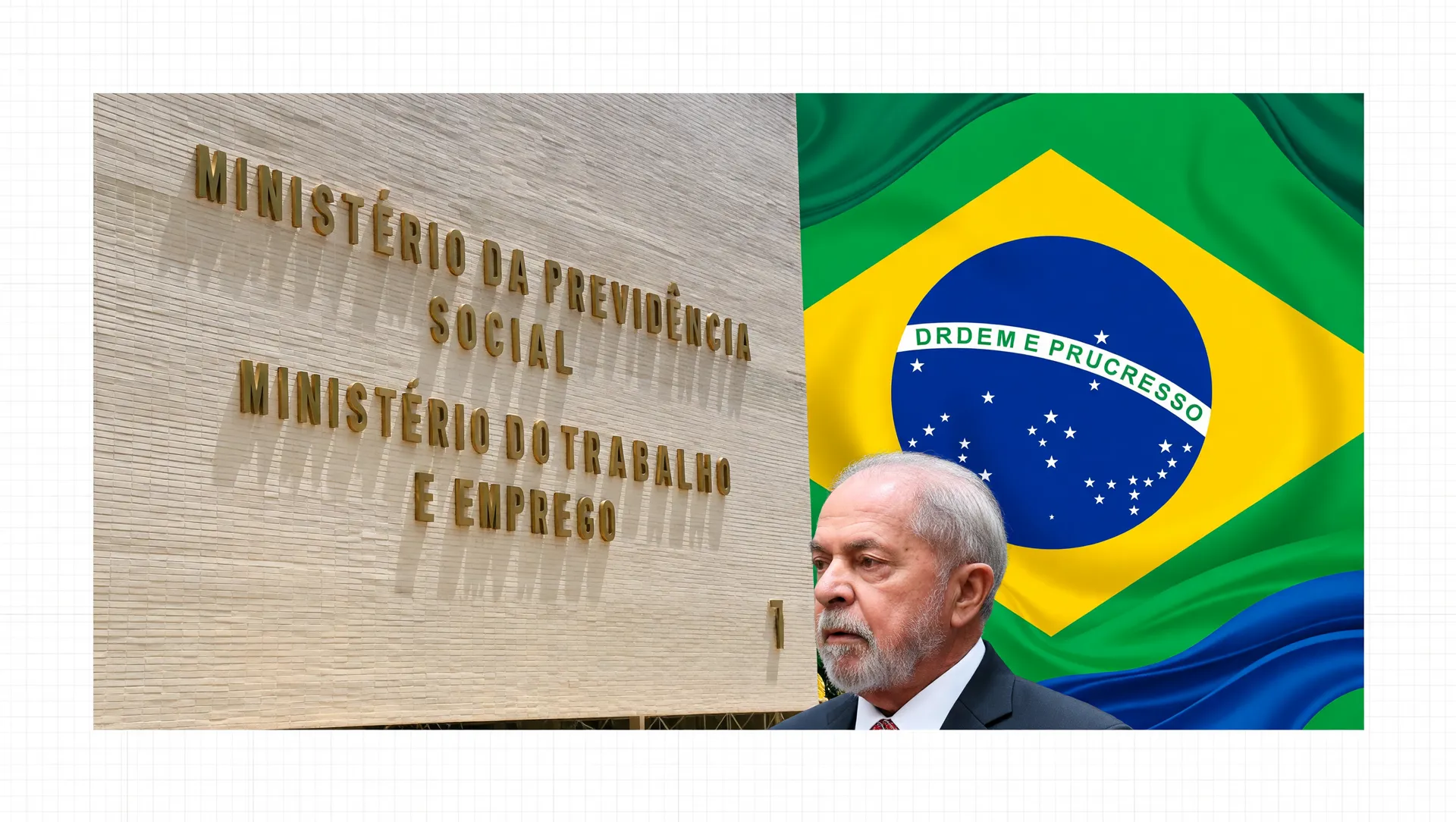 Ministério do Trabalho e bandeira: símbolo do crescimento em emprego formal março 2026 Brasil
