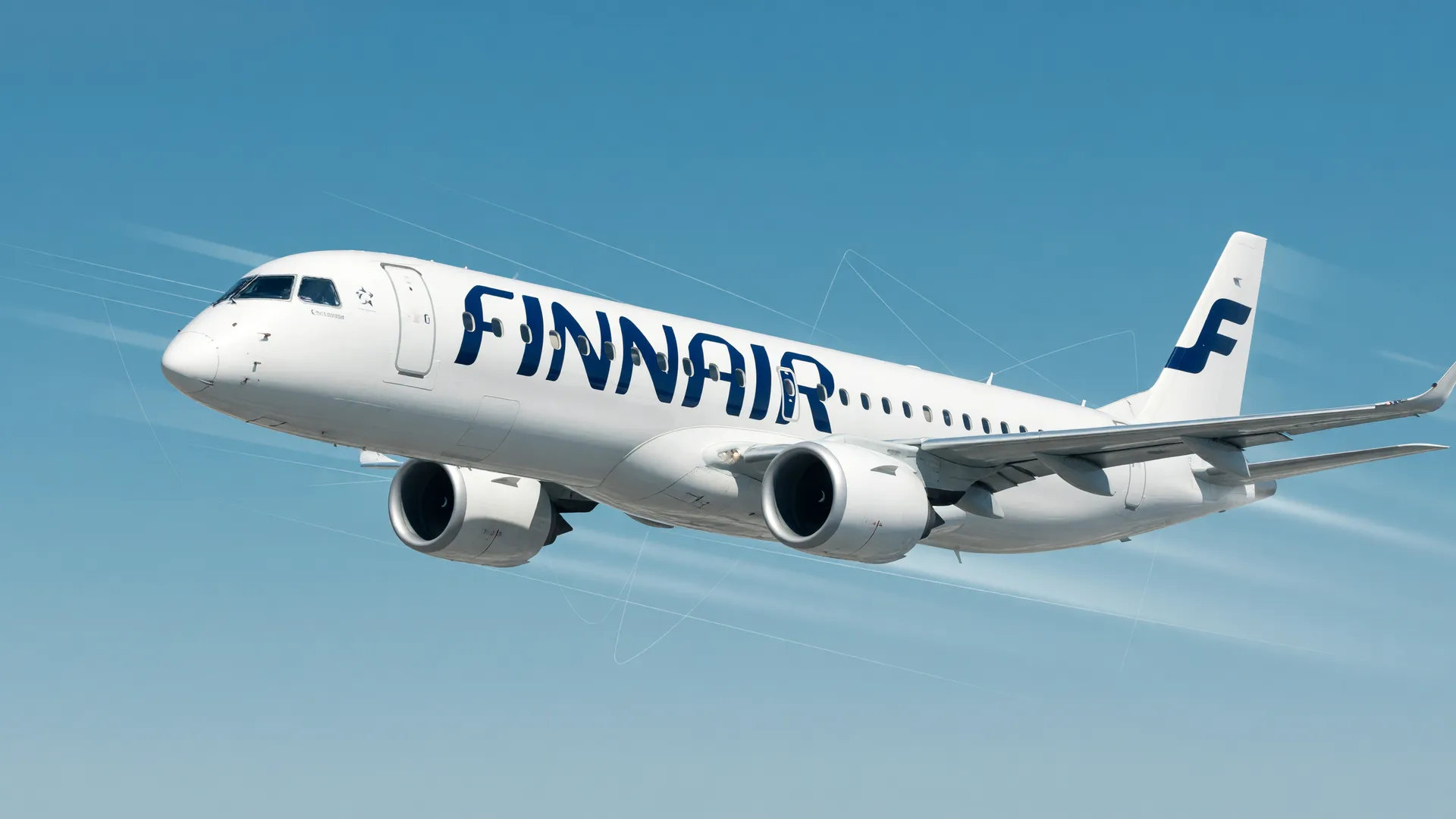 Embraer E195-E2 em voo simbolizando inovação e tecnologia com financiamento BNDES