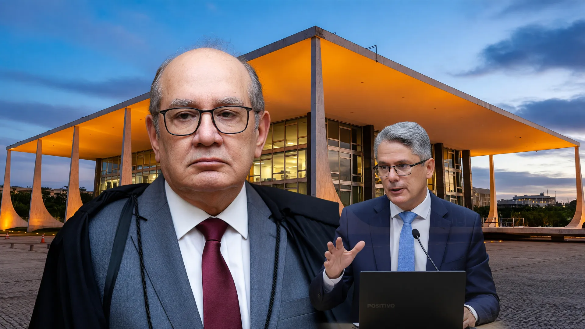 Ministro Gilmar Mendes acionando investigação contra Alessandro Vieira por abuso de autoridade no STF
