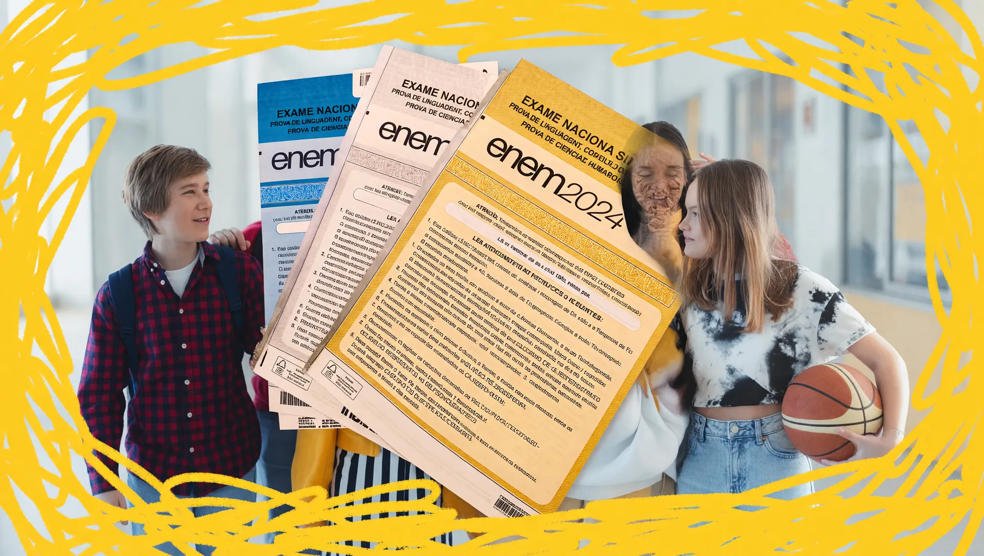 Adolescentes e provas do Enem representando isenção taxa inscrição Enem 2026