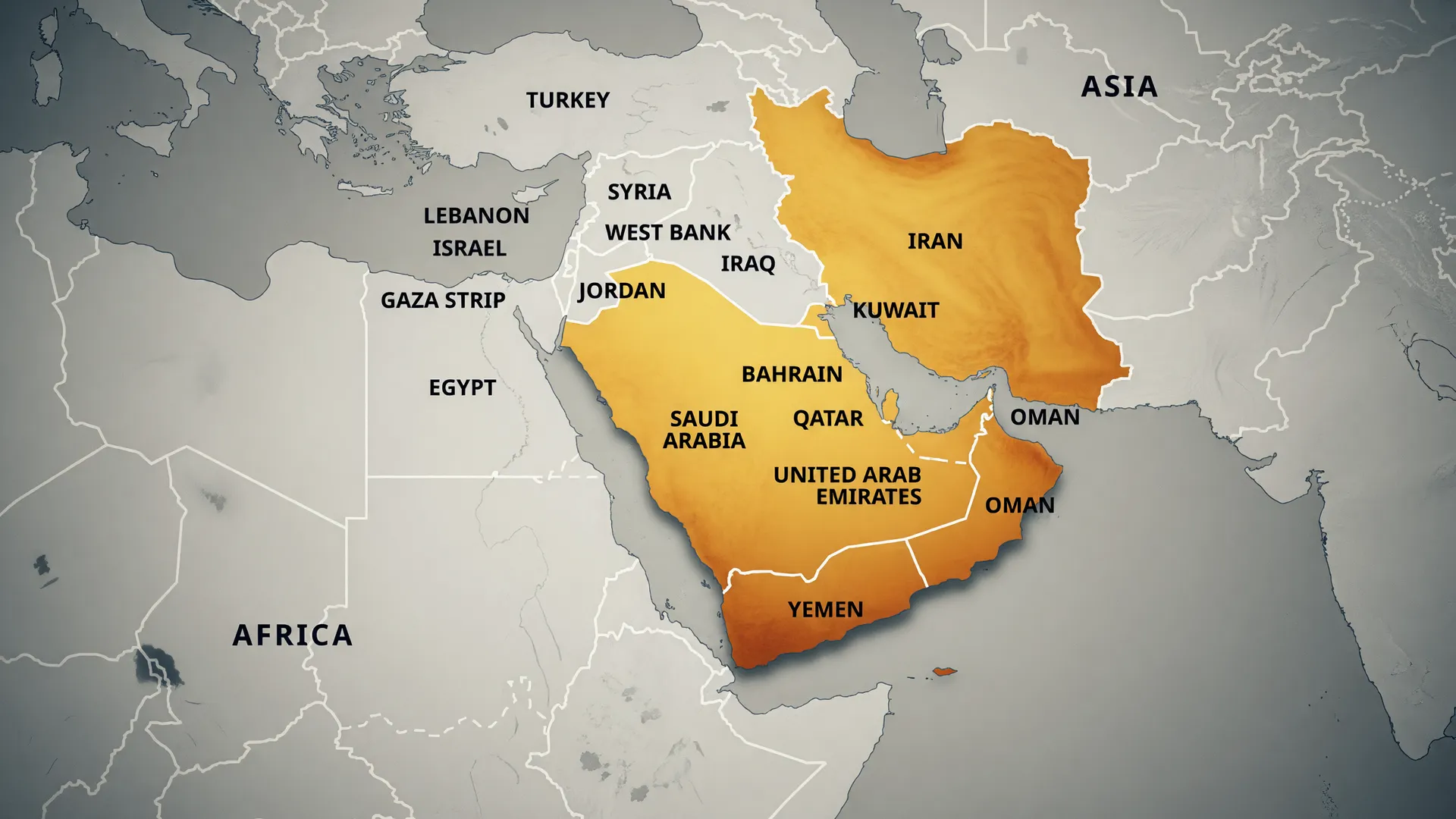Mapa do Oriente Médio para a joint venture MBRF com fundo saudita halal, destacando mercado de expansão.