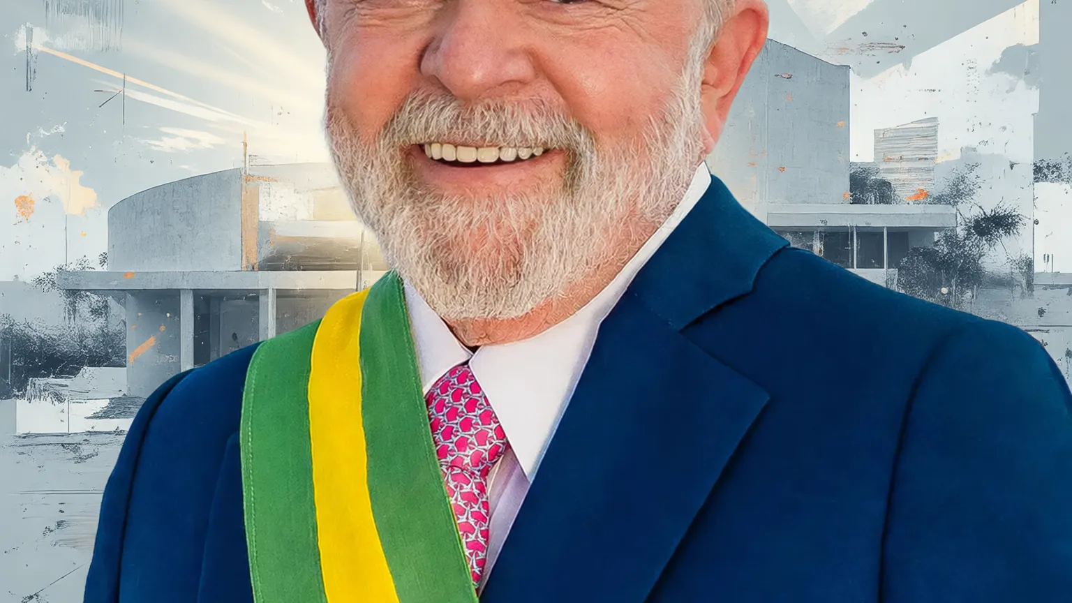 Presidente Lula com faixa presidencial representando a liberação do FGTS para dívidas de trabalhadores