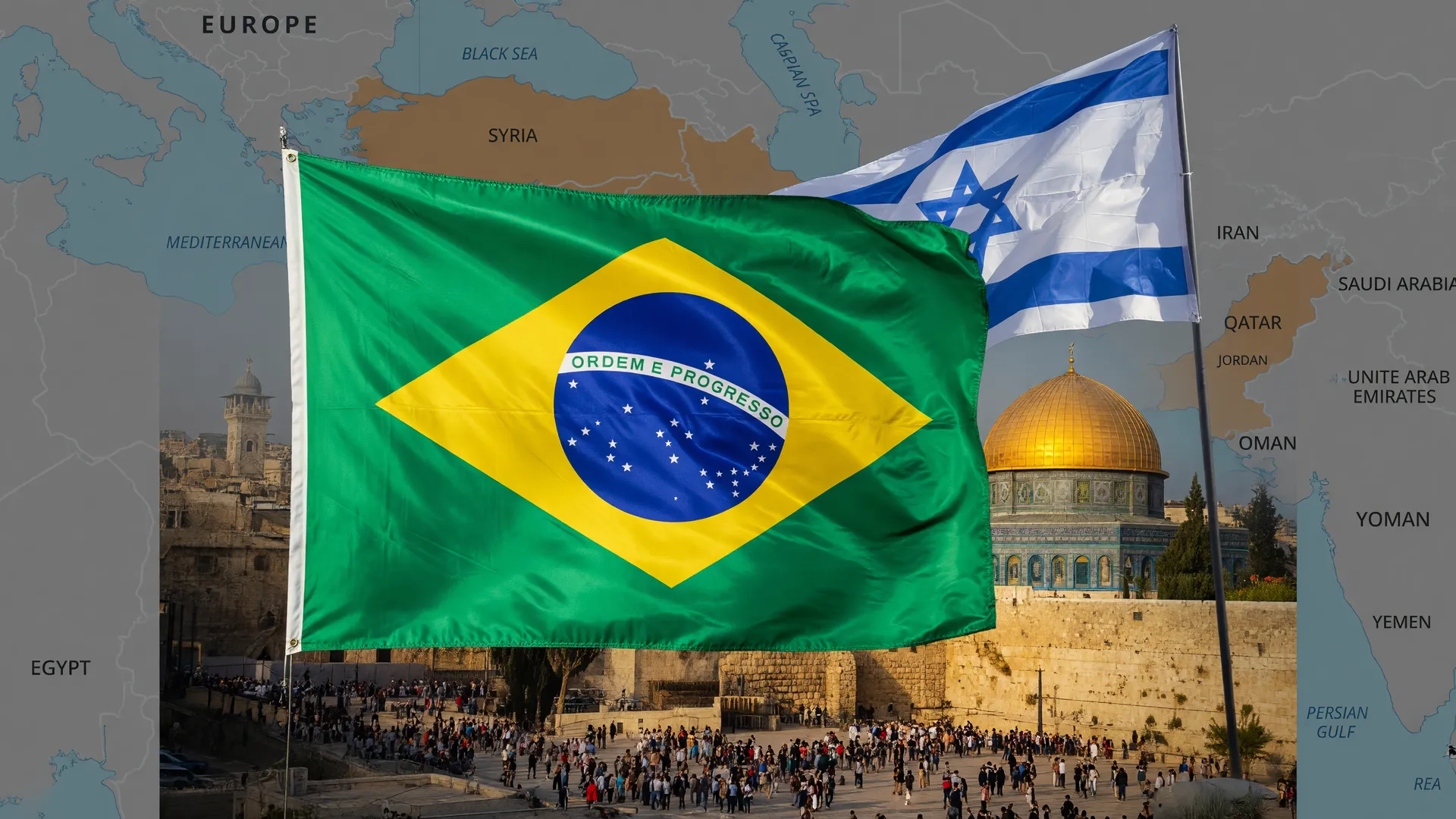 Militar brasileiro em missão de paz no Líbano; bandeira frente a tensões no Oriente Médio