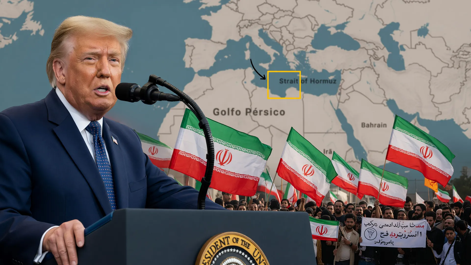 Donald Trump em negociações de paz EUA-Irã impactando câmbio e mercado de petróleo