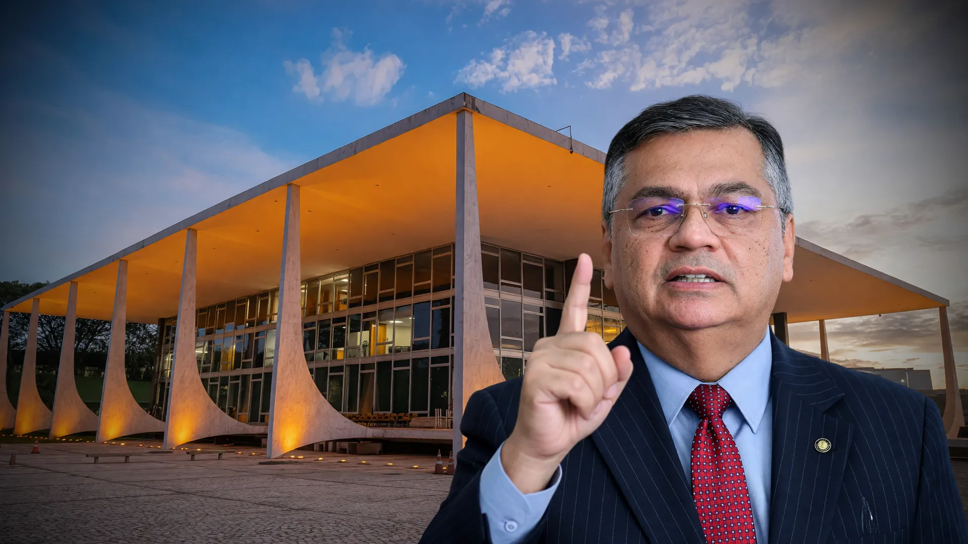 STF ao entardecer e ministro Flávio Dino: debate sobre PEC fim aposentadoria compulsória juízes