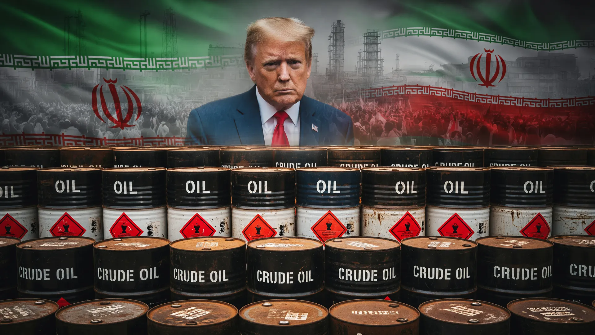 Petróleo sobe bloqueio naval Irã: barris de óleo com Trump e referências iranianas