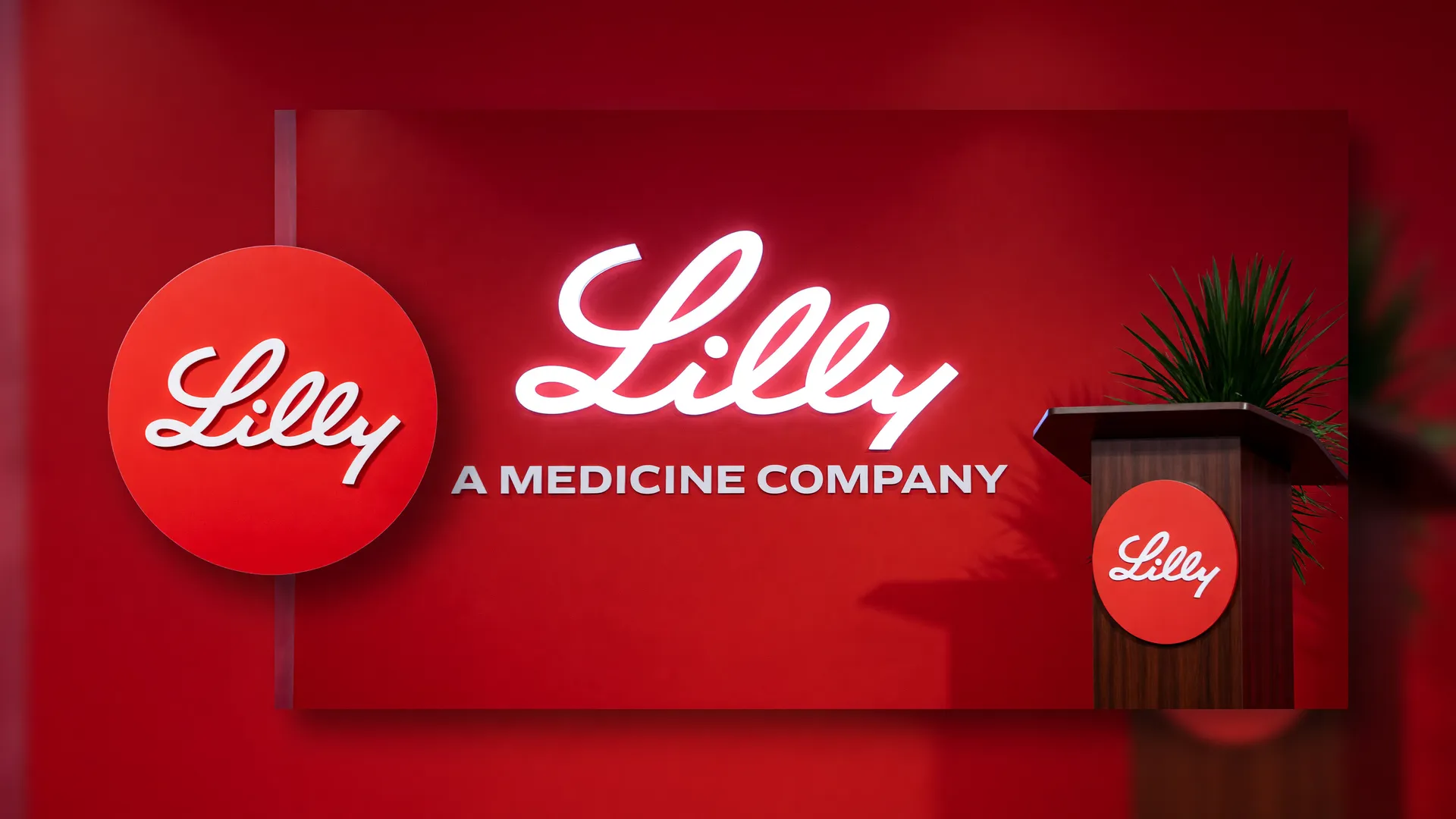 Identidade visual Eli Lilly em composição editorial para notícia sobre pílula para obesidade aprovada pelo FDA