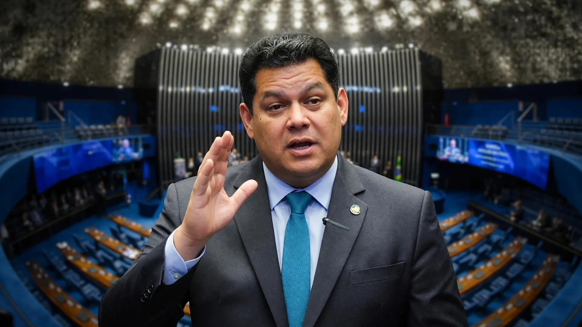 Davi Alcolumbre no Senado Federal em decisão sobre prorrogação CPI Crime Organizado