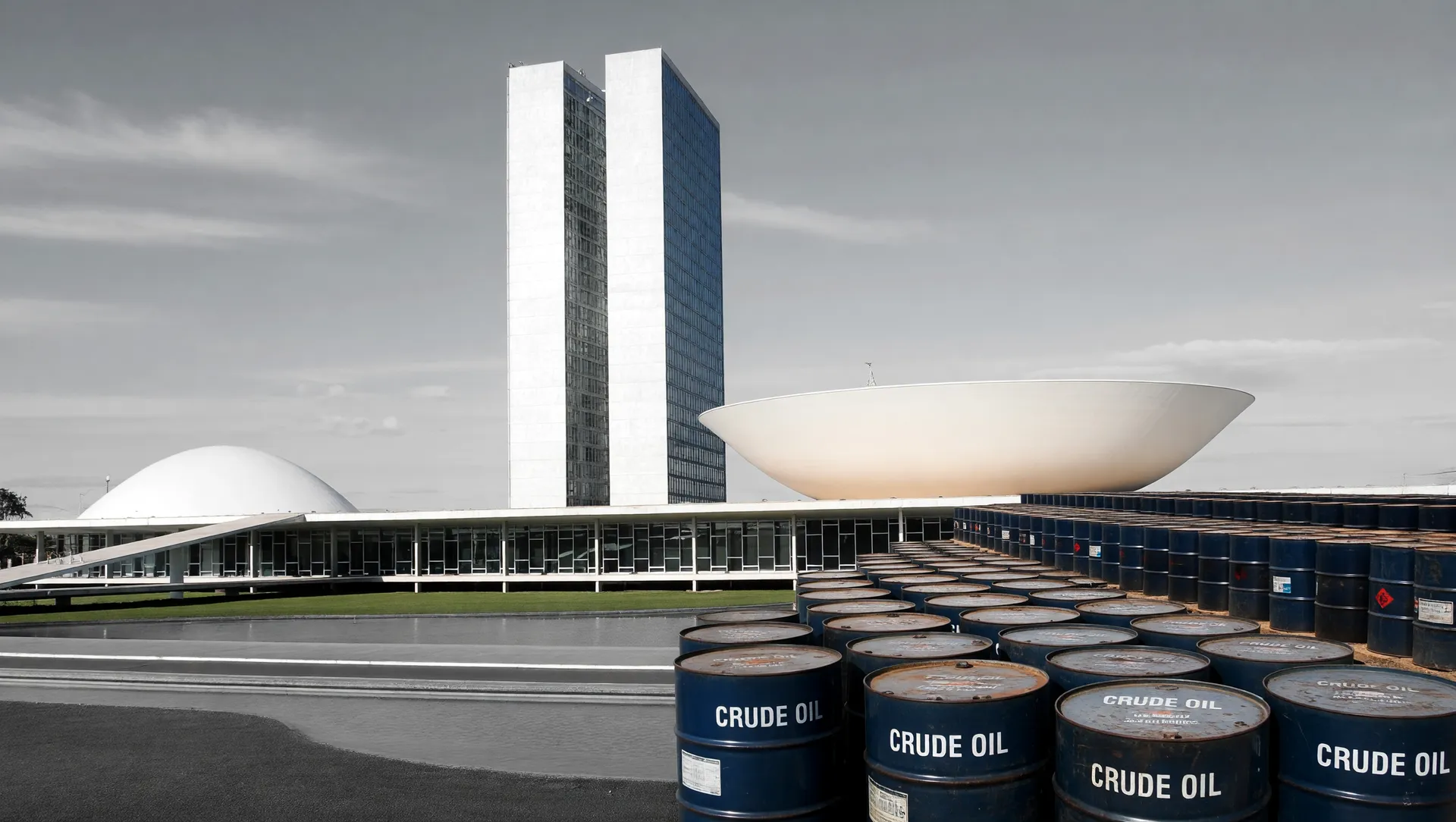 Congresso e barris de petróleo: receita do petróleo redução tributos combustíveis