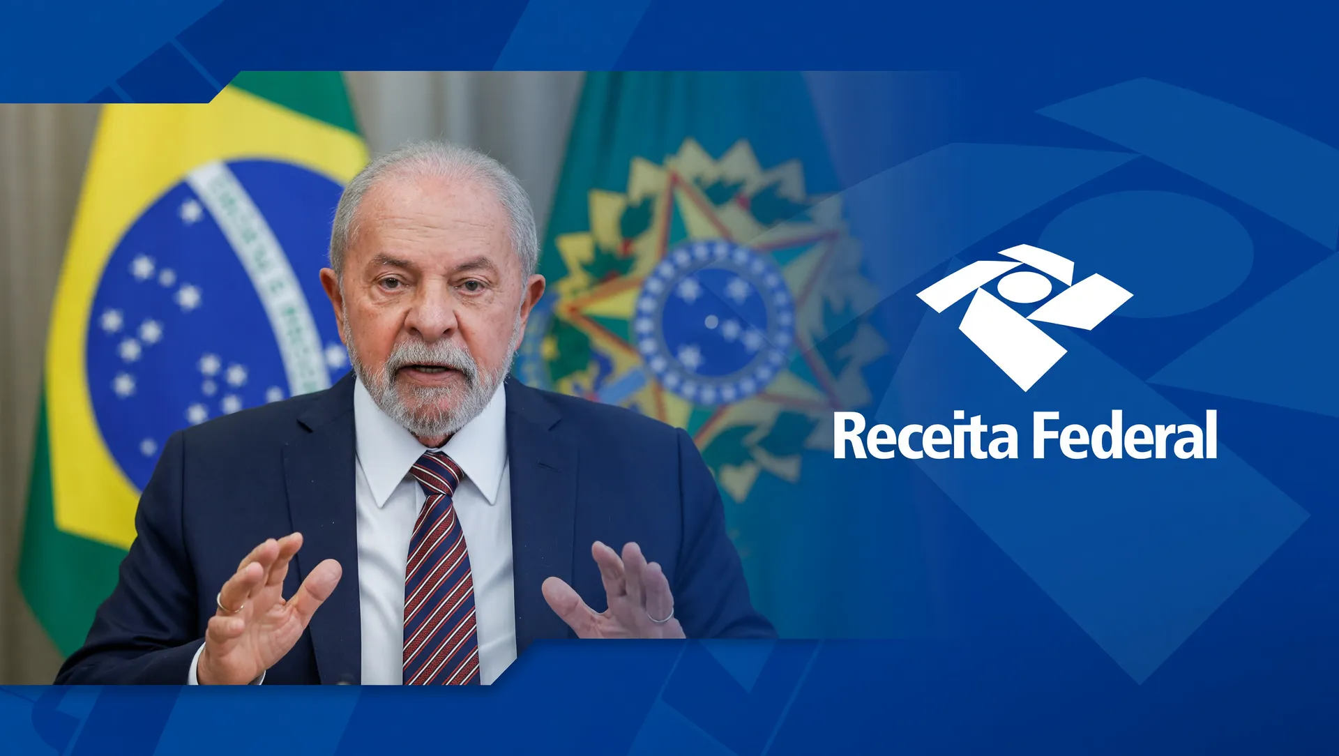 Retrato do presidente Lula com logo da Receita Federal para regulamento reforma tributária consumo 2027