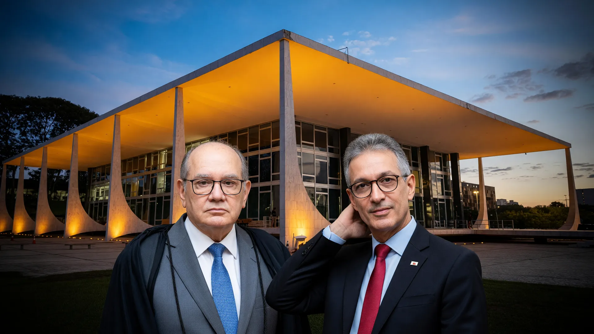 Cena institucional com STF e figuras envolvidas em Zema incluído inquérito fake news