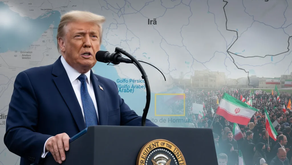 Trump anuncia acordo de paz com Irã e abertura do Ormuz; celebrações regionais com importância estratégica