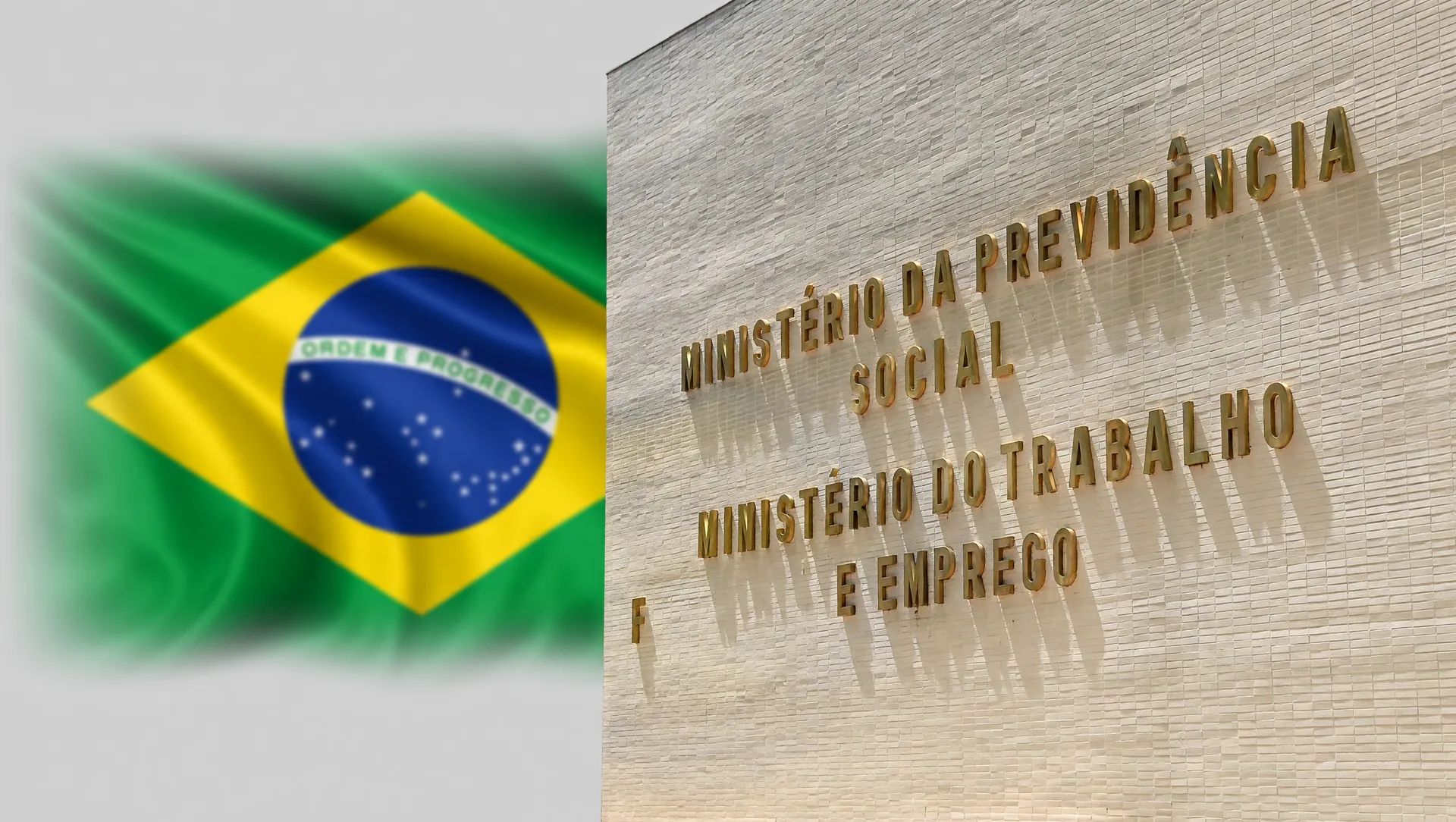 Edifício do Ministério do Trabalho e bandeira brasileira ilustram o Caged abril 2026 vagas formais