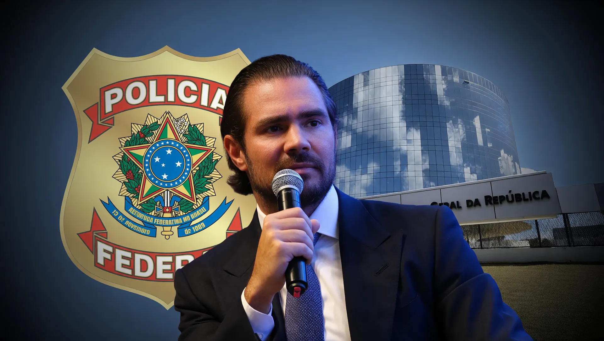 Daniel Vorcaro em colagem editorial com PF e PGR. Foco: delação premiada Daniel Vorcaro anexos entregues.