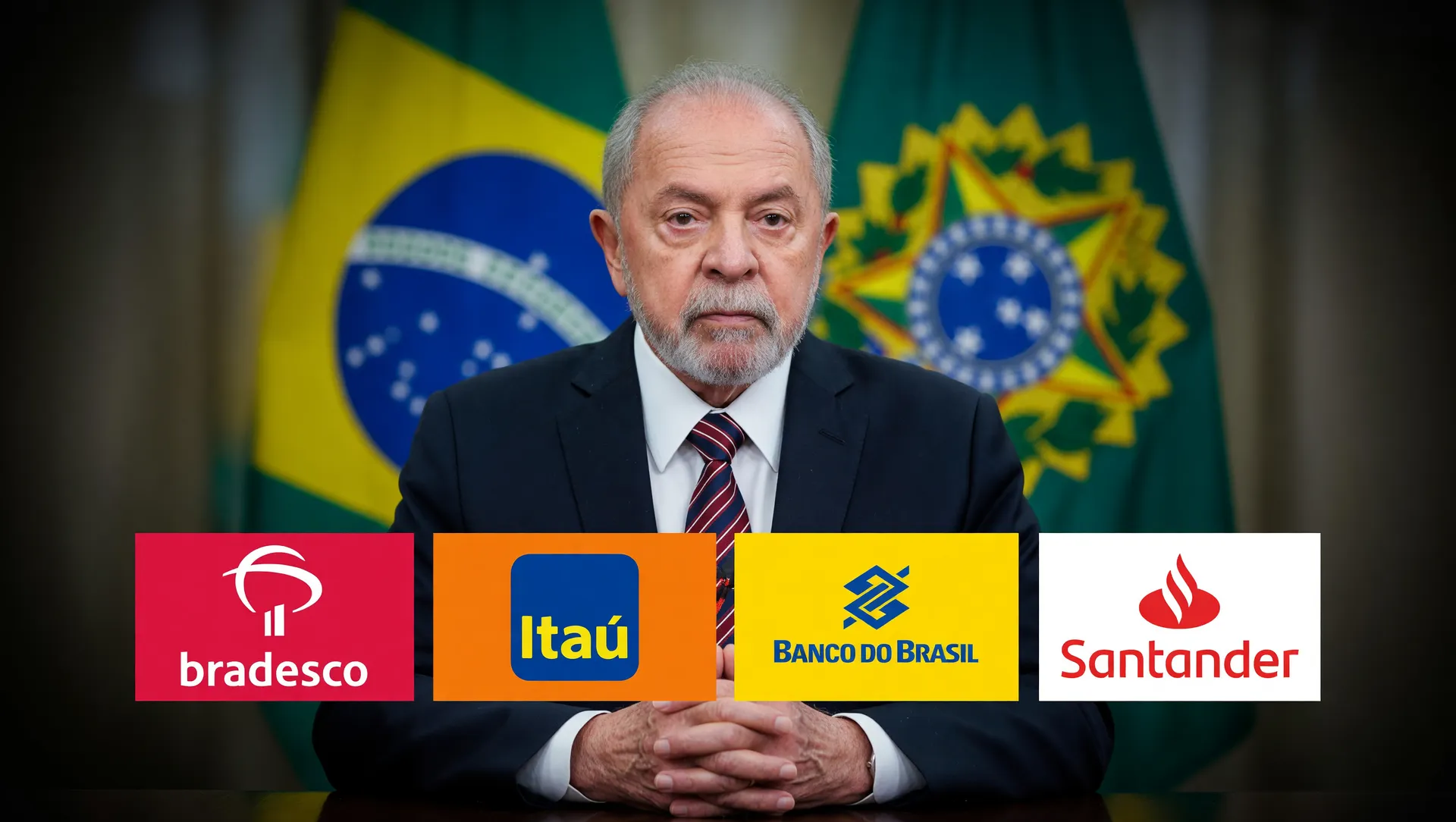 Presidente Lula e logos de bancos no Desenrola 2.0 início renegociação bancos
