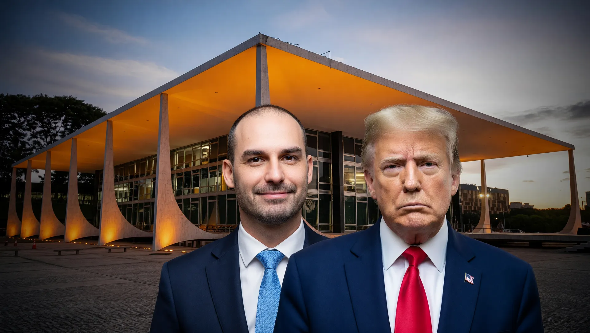 Condenação de Eduardo Bolsonaro por coação ao STF: trama com contatos Trump