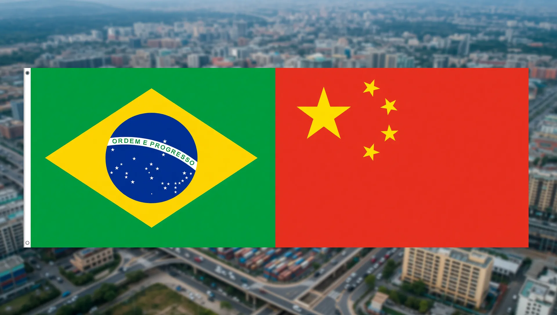 Brasil e China em destaque representando exportações agronegócio brasileiro em recorde histórico
