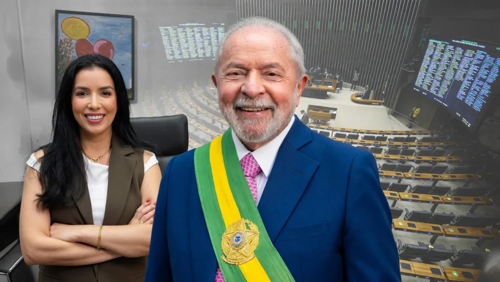 Lula em retrato oficial e mulher em ambiente profissional representam fim da escala 6x1 e dupla jornada