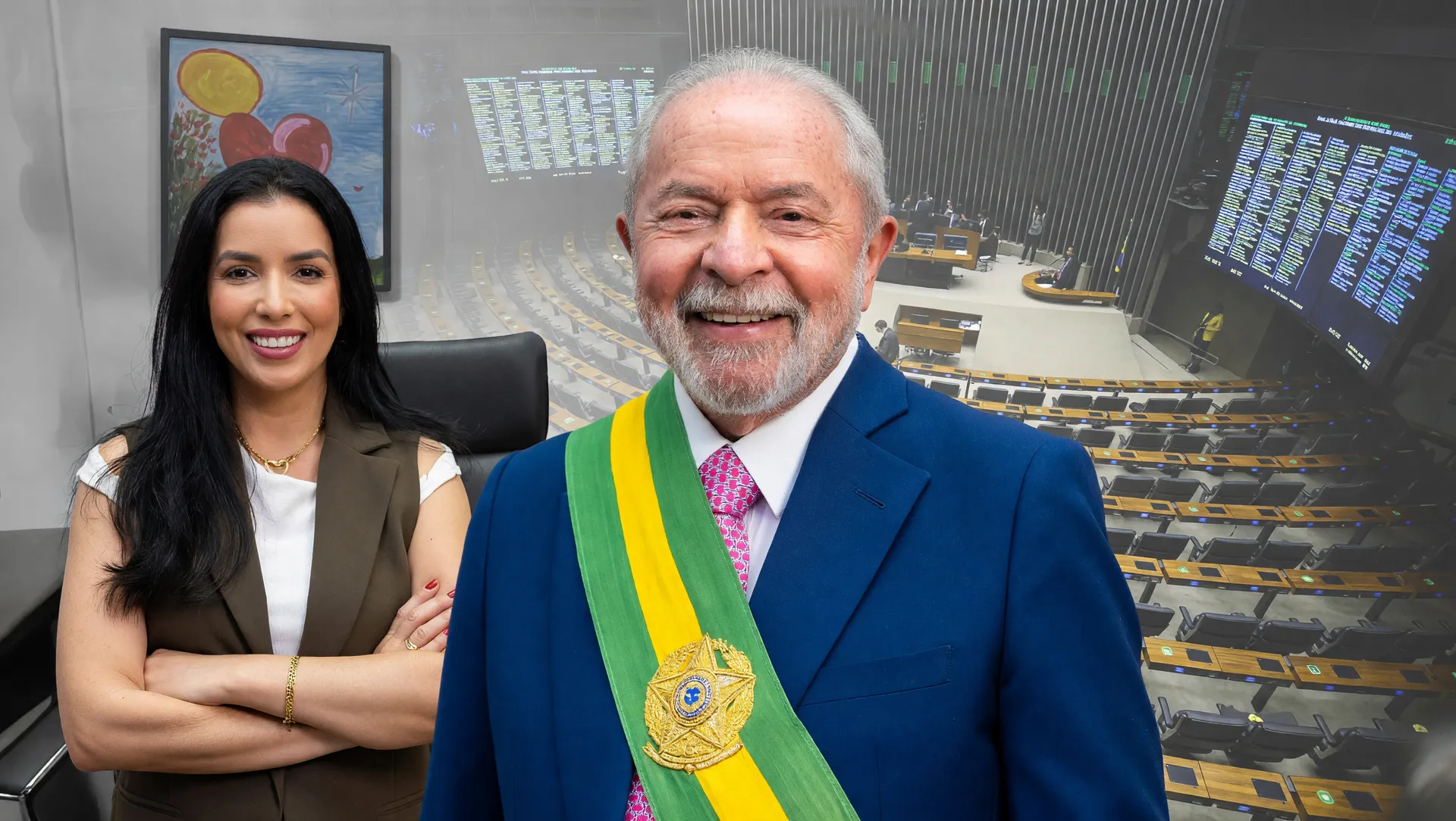 Lula em retrato oficial e mulher em ambiente profissional representam fim da escala 6x1 e dupla jornada