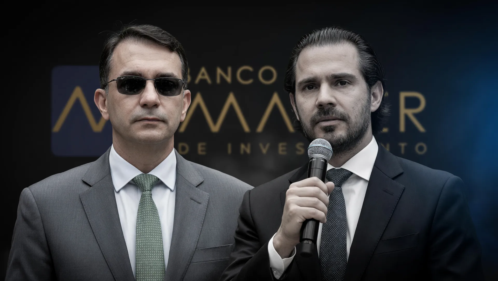 Escândalo: Flávio Bolsonaro e Vorcaro com repercussão internacional no Banco Master
