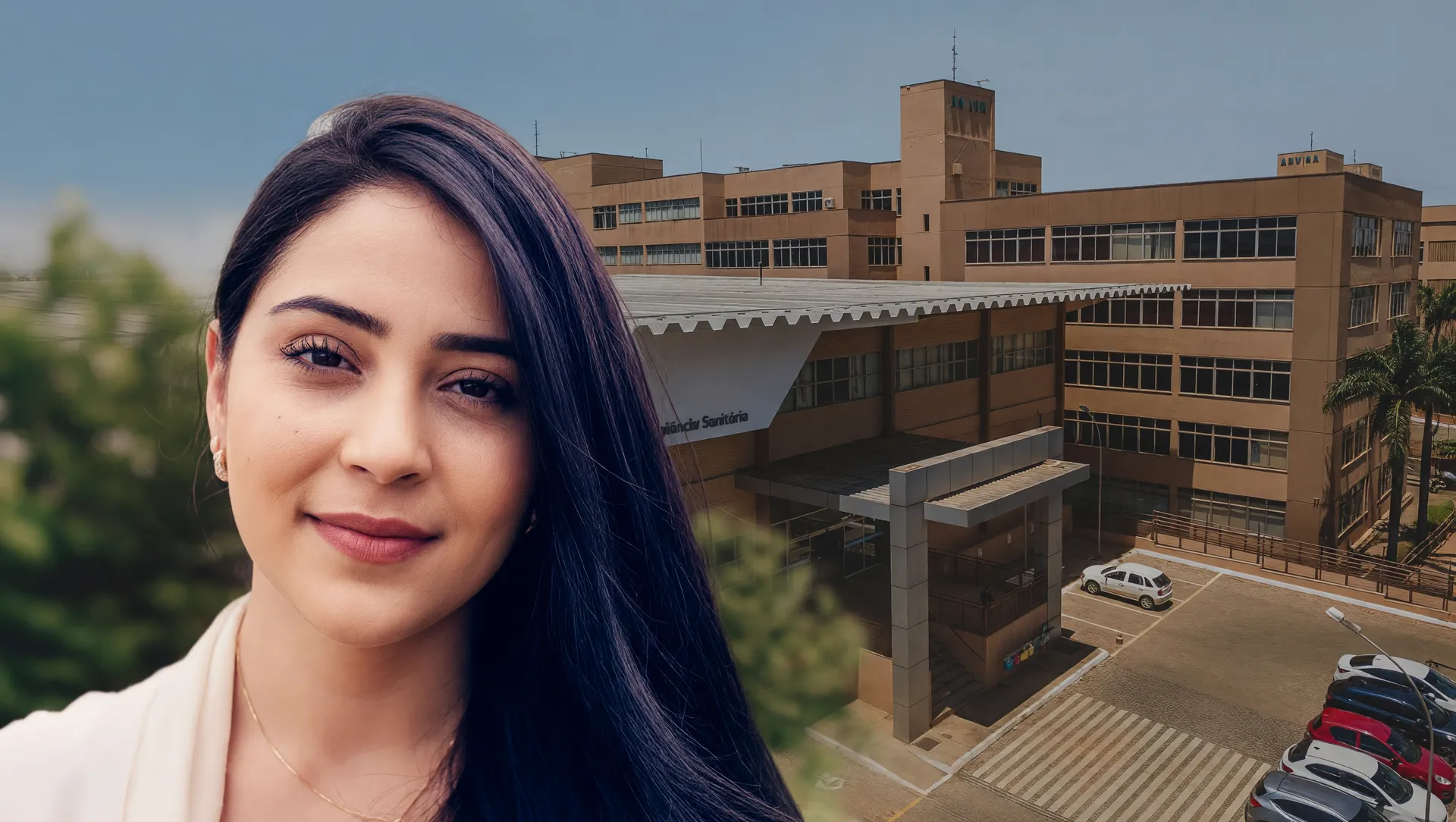 Mulher diante de Anvisa para reportagem sobre implante hormonal pellet e riscos à saúde feminina