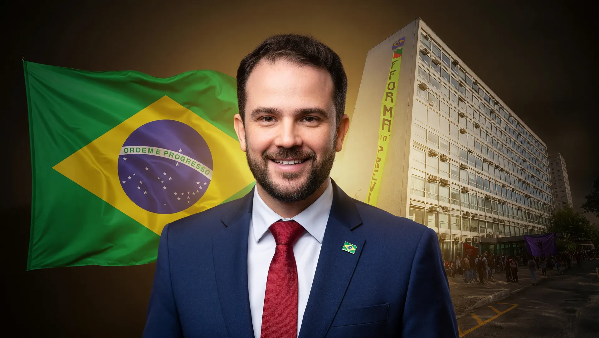 Ministro Durigan apresenta imposto mínimo global ultrarricos G7 com símbolo da autoridade fiscal brasileira
