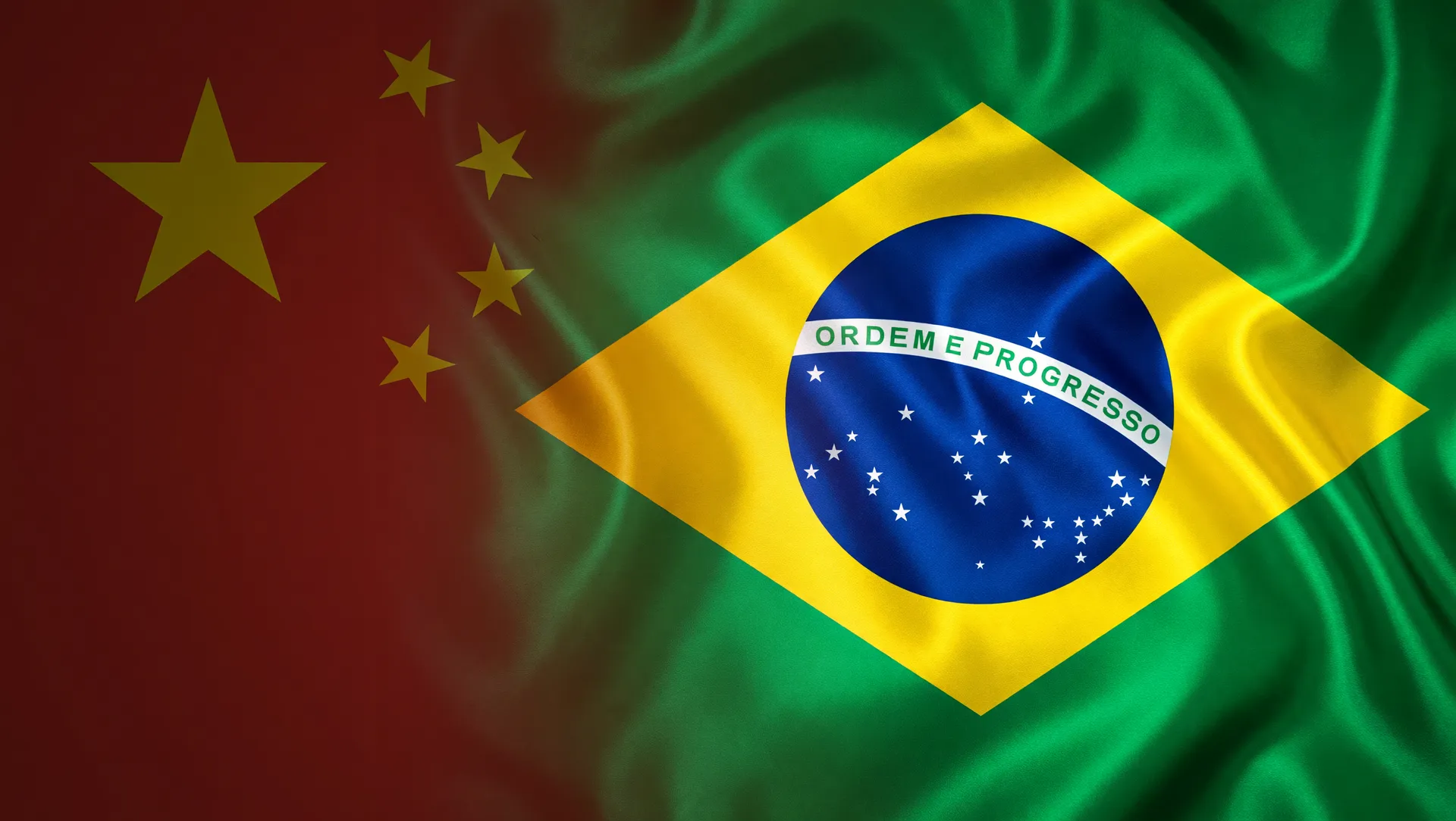 Bandeiras do Brasil e China simbolizando investimentos chineses no Brasil 2025