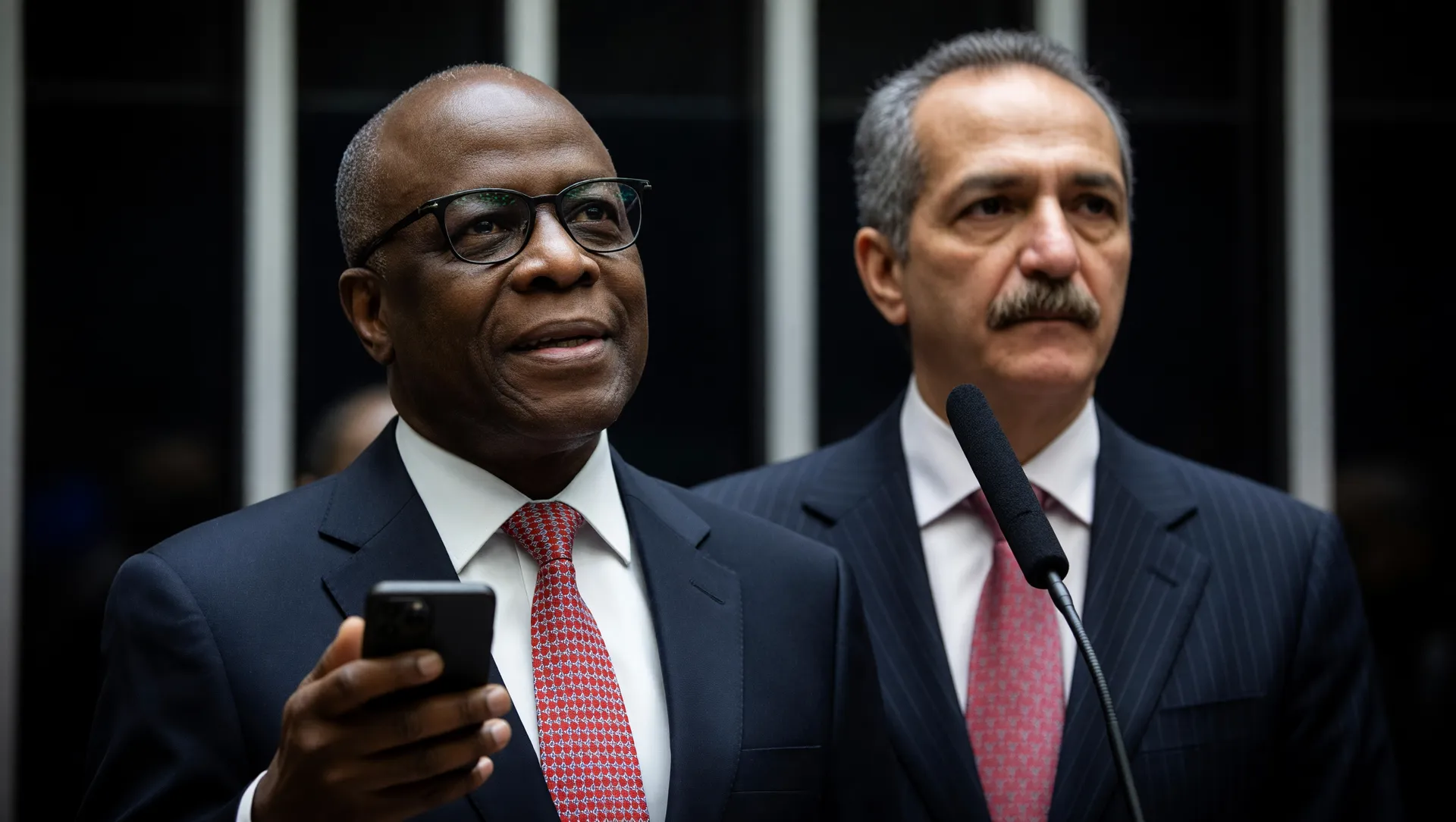 Joaquim Barbosa pré-candidato 2026 contrasta com Aldo Rebelo em imagem que representa o racha político da coligação