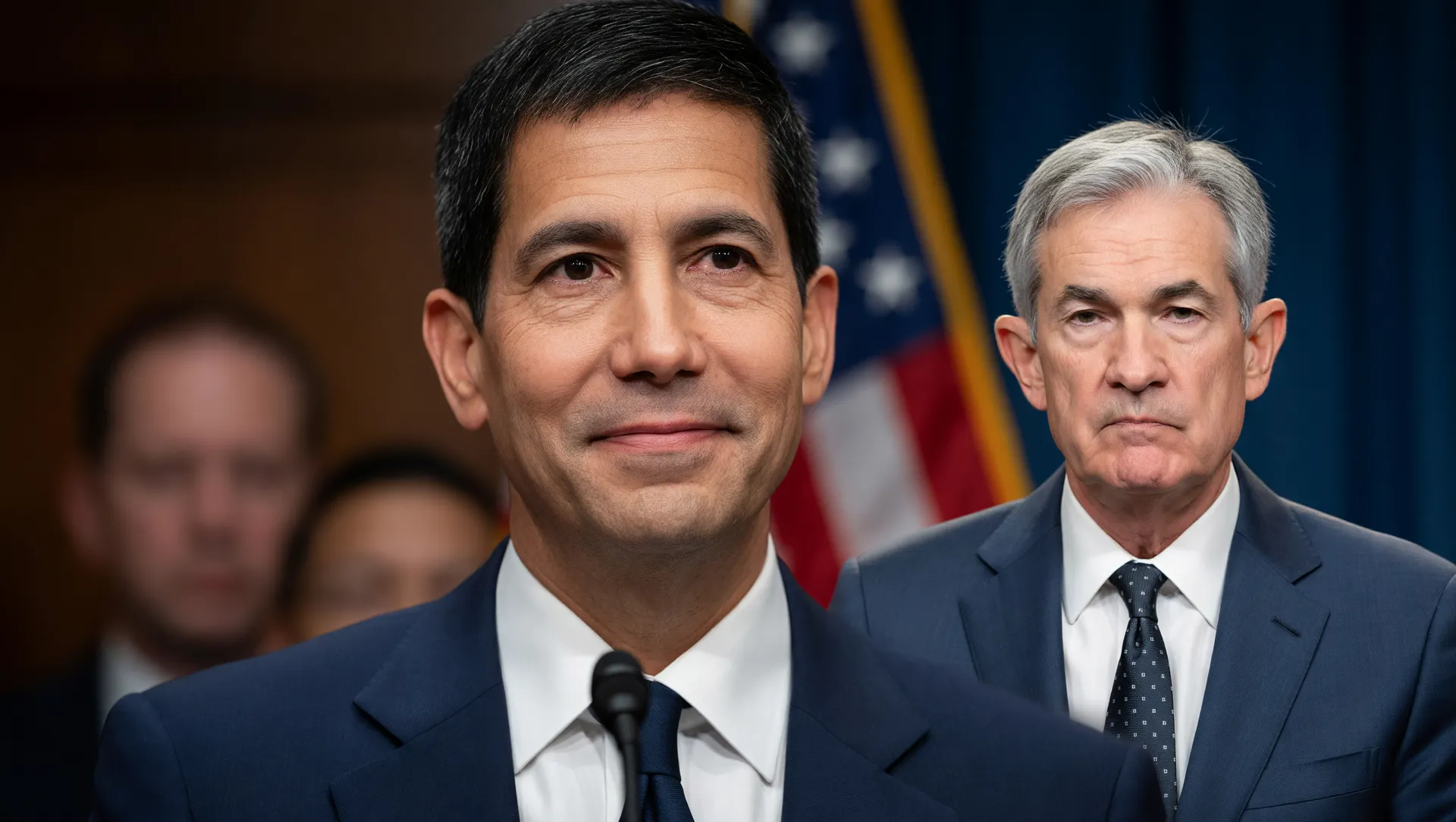 Kevin Warsh presidente do Federal Reserve em composição que destaca a transição de liderança do Banco Central americano