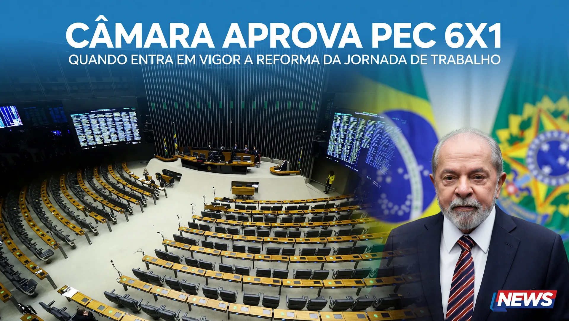 Câmara aprova PEC 6x1 quando entra em vigor a reforma da jornada de trabalho