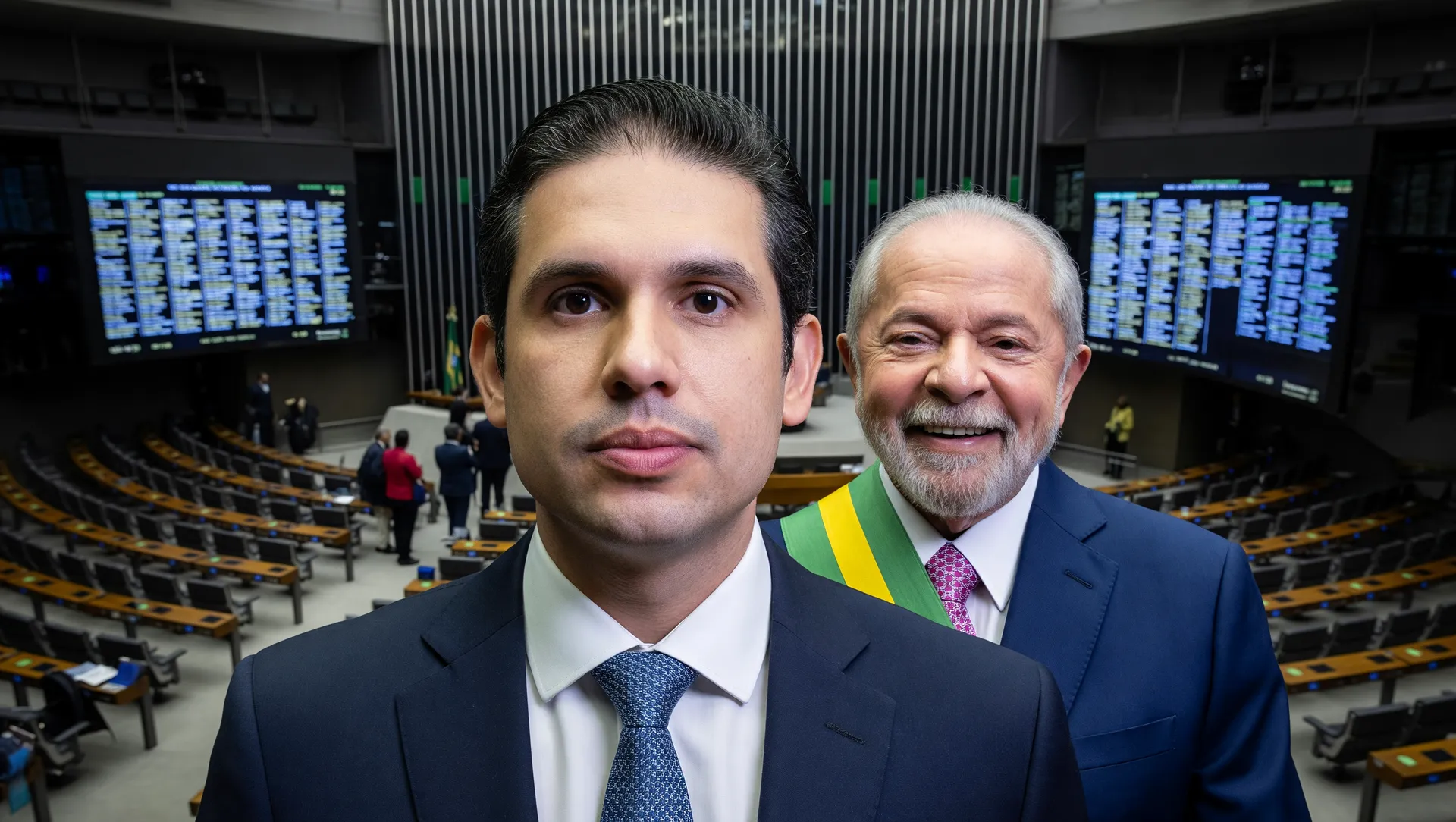 Hugo Motta e Lula em debate sobre a PEC escala 6x1 40 horas na Câmara dos Deputados