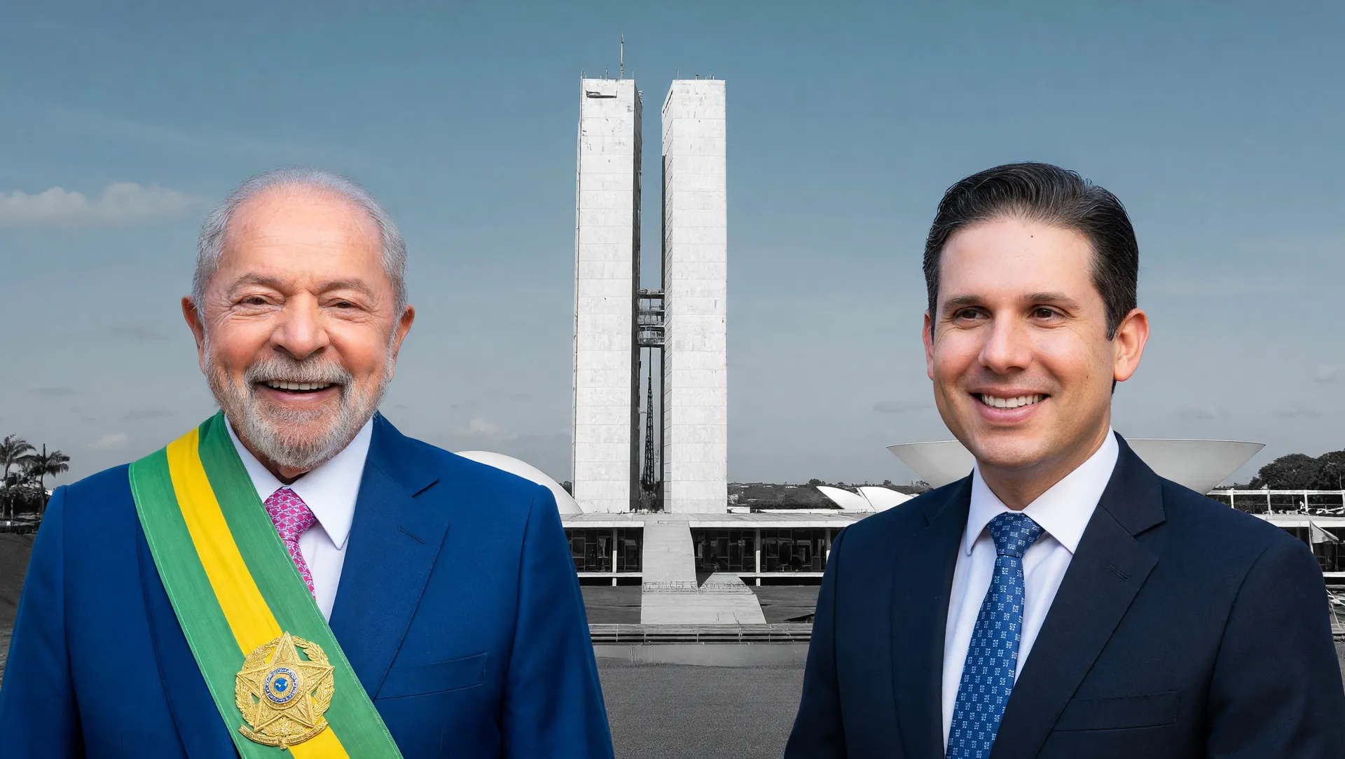 Lula e Hugo Motta em composição editorial sobre a PEC fim escala 6x1 no Senado